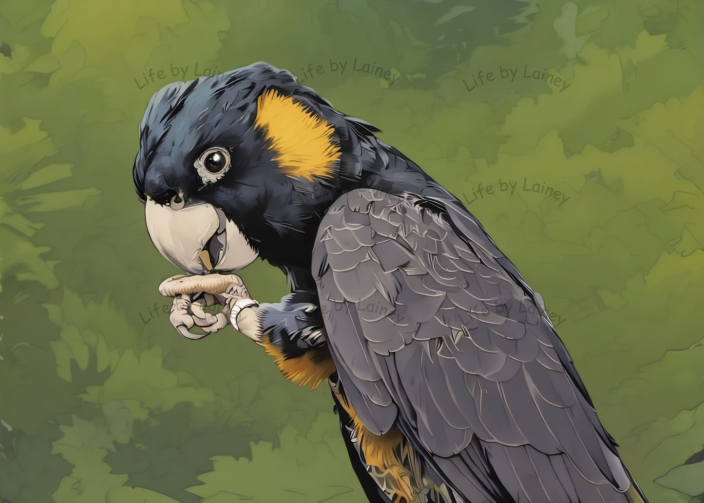 Cleo, the Yellow Tailed Black Cockatoo