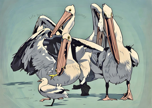 Lunch Rush, the Australian Pelicans