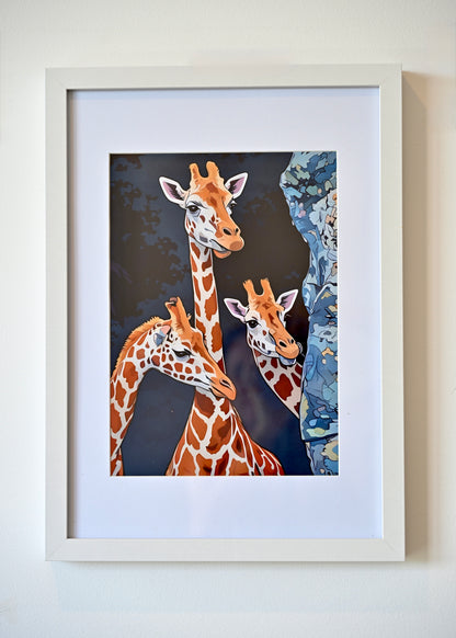 Peek a Boo, the Giraffe Family