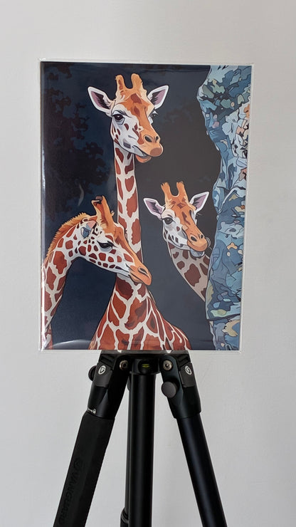 Peek a Boo, the Giraffe Family